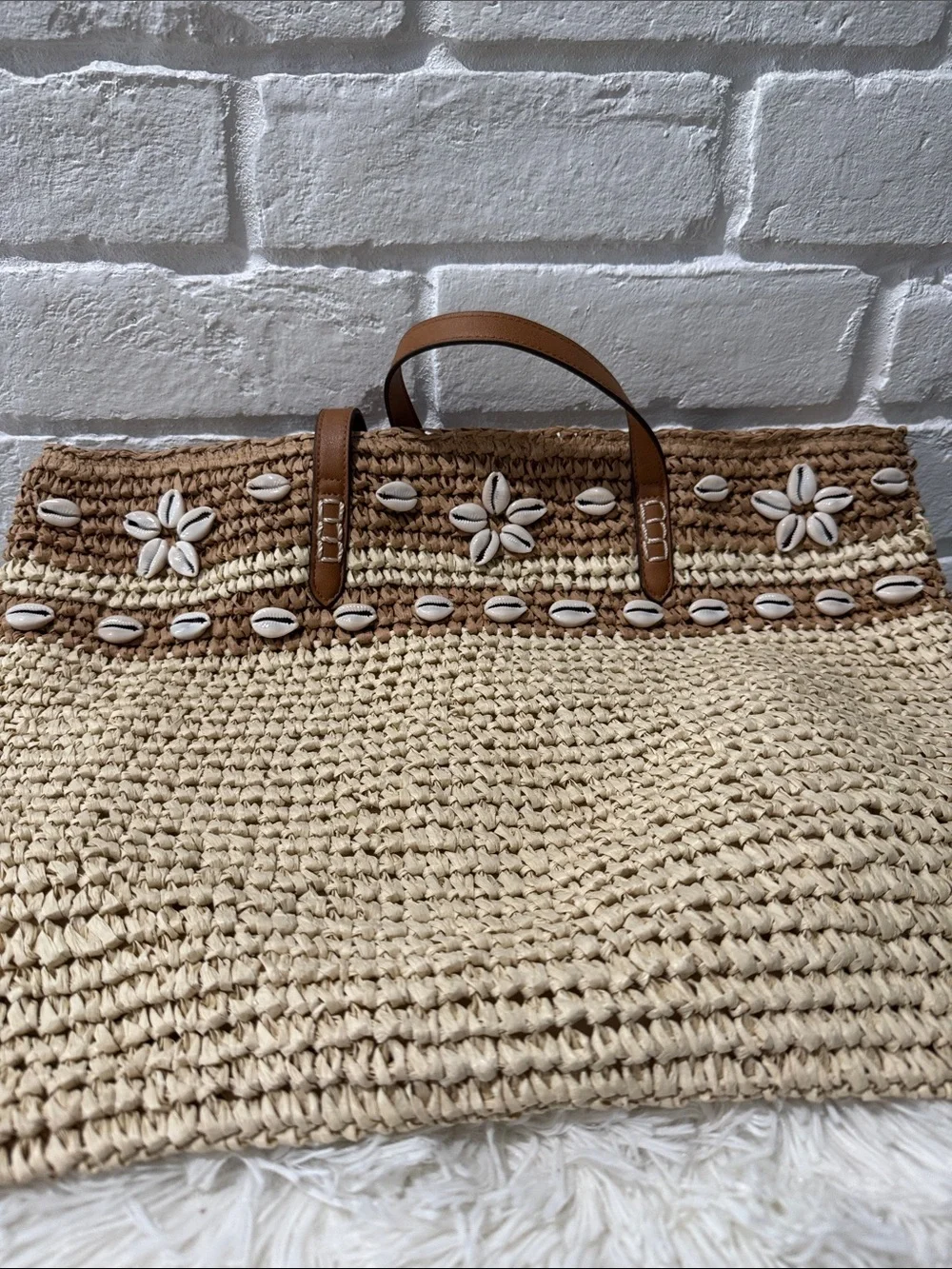 Style&Co Shell Trim Tote Bag - Tan